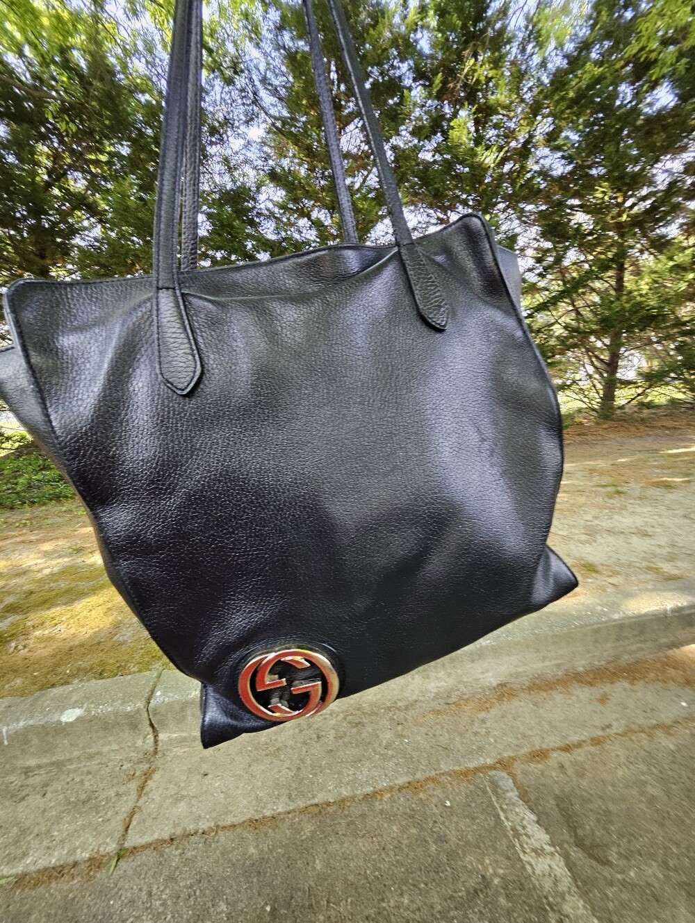 Gucci Blondie Black Zippered Tote Bag - Picture 5 of 16